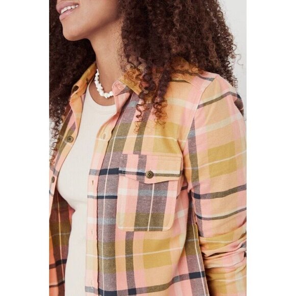 Spell & The Gypsy Collective Maverick Flannel Button Up Apricot Size Medium NWT - Picture 4 of 10